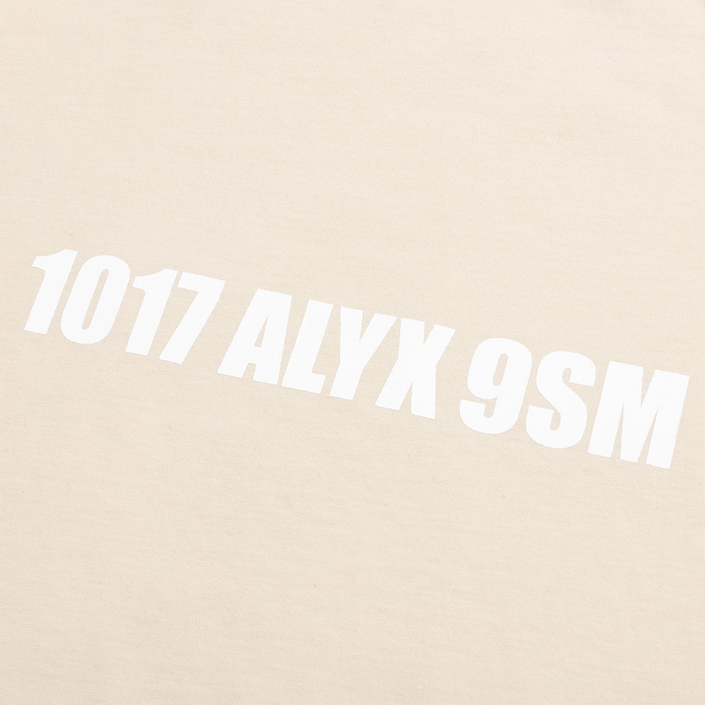 Studded Mirrored Logo Tee - Light Tan