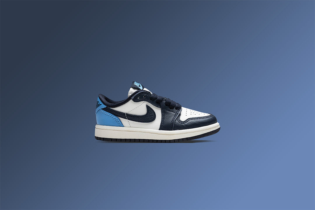 Air Jordan 1 Low OG 'Obsidian' (PS) - Obsidian/University Blue/Sail