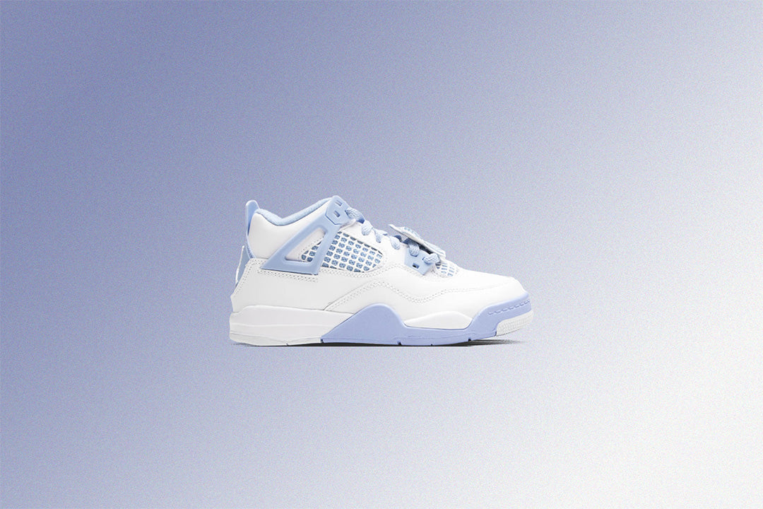 Air Jordan 4 Retro 'Aluminum' (PS) - White/Aluminum/Blue Tint/Oil Green
