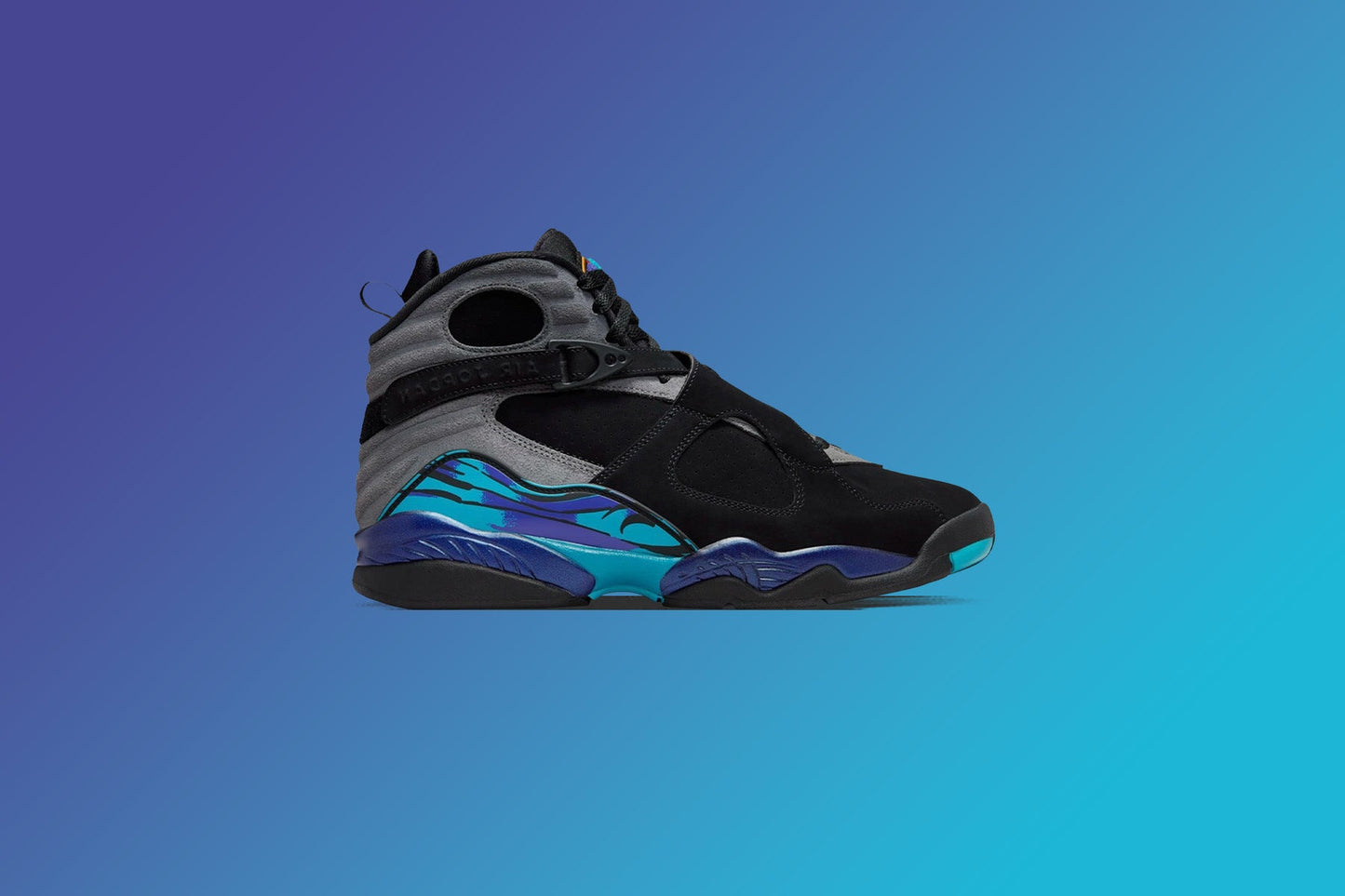 Air Jordan 8 Retro 'Aqua' - Black/Multi Color