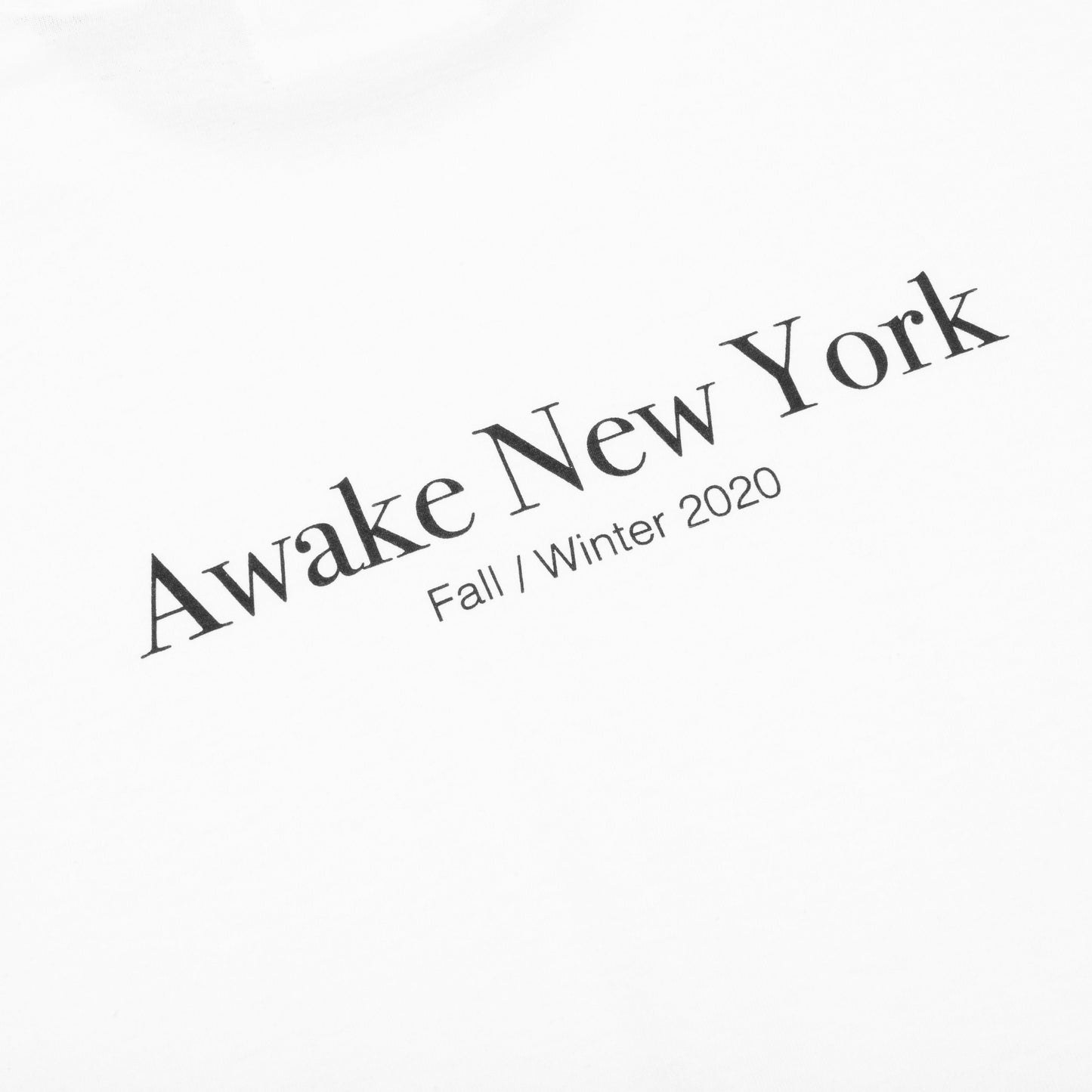 Awake Classic Outline Logo S/S Tee - White