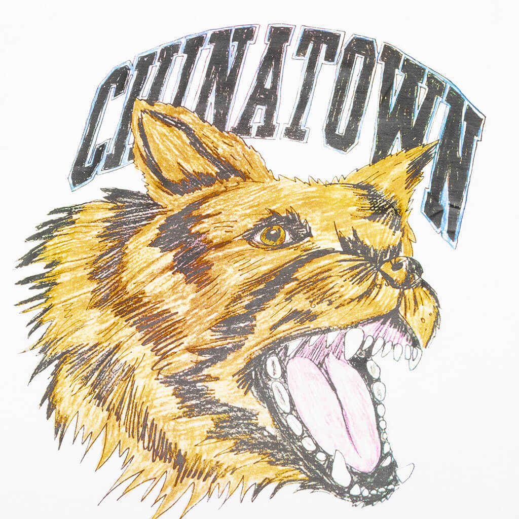 Chinatown Beware Sketch Tee - White