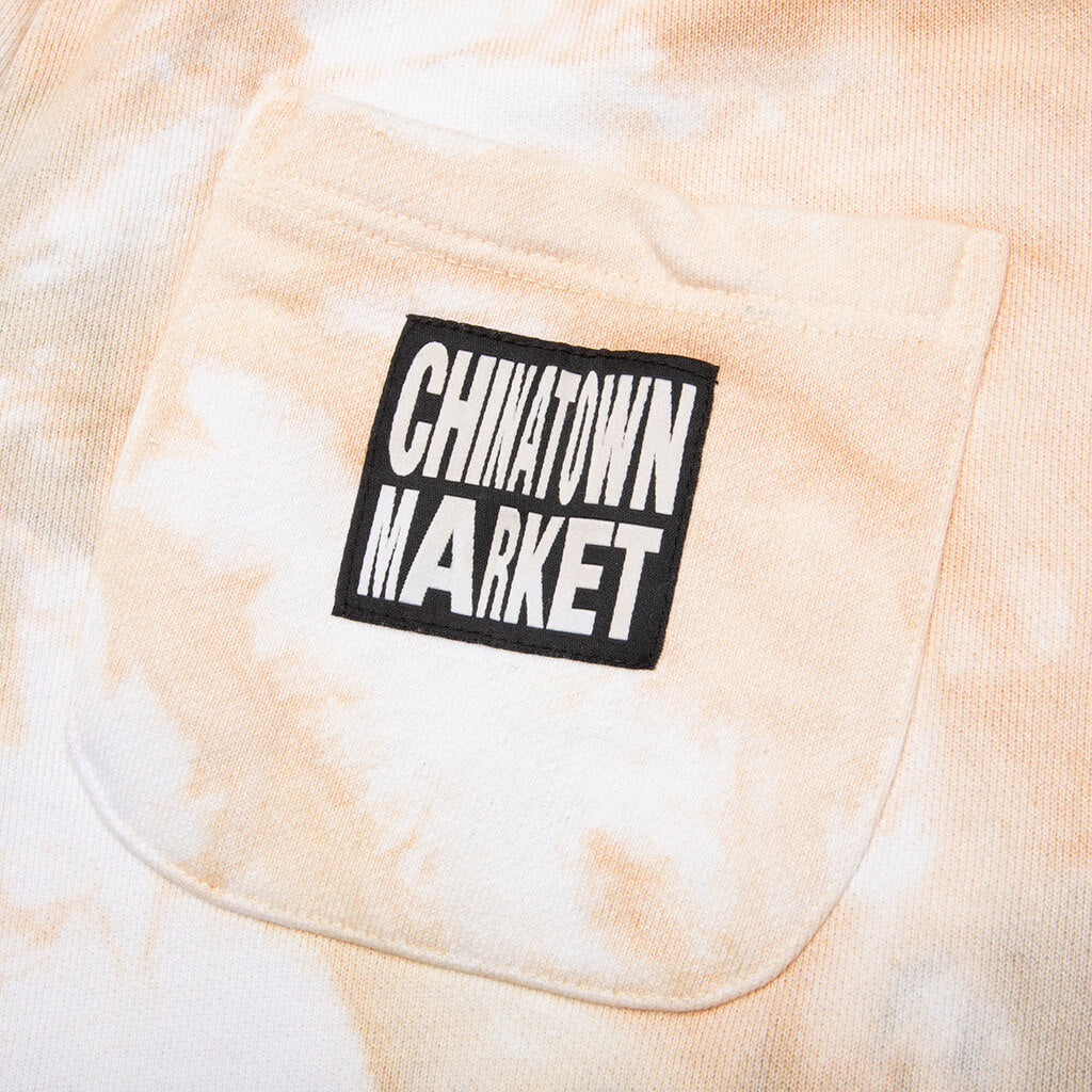 Chinatown Island Arc Sweatshorts - Tan Tie-Dye