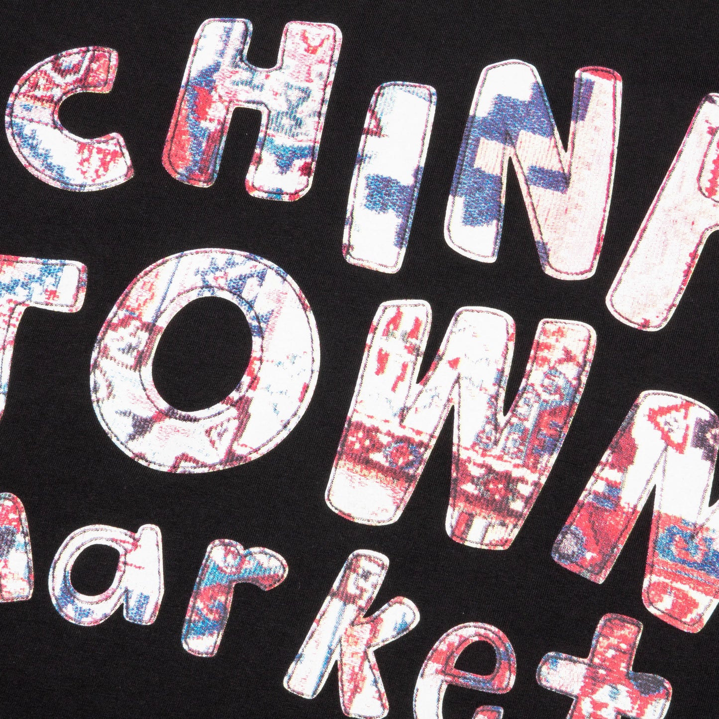 Chinatown Patchwork Tee - Black