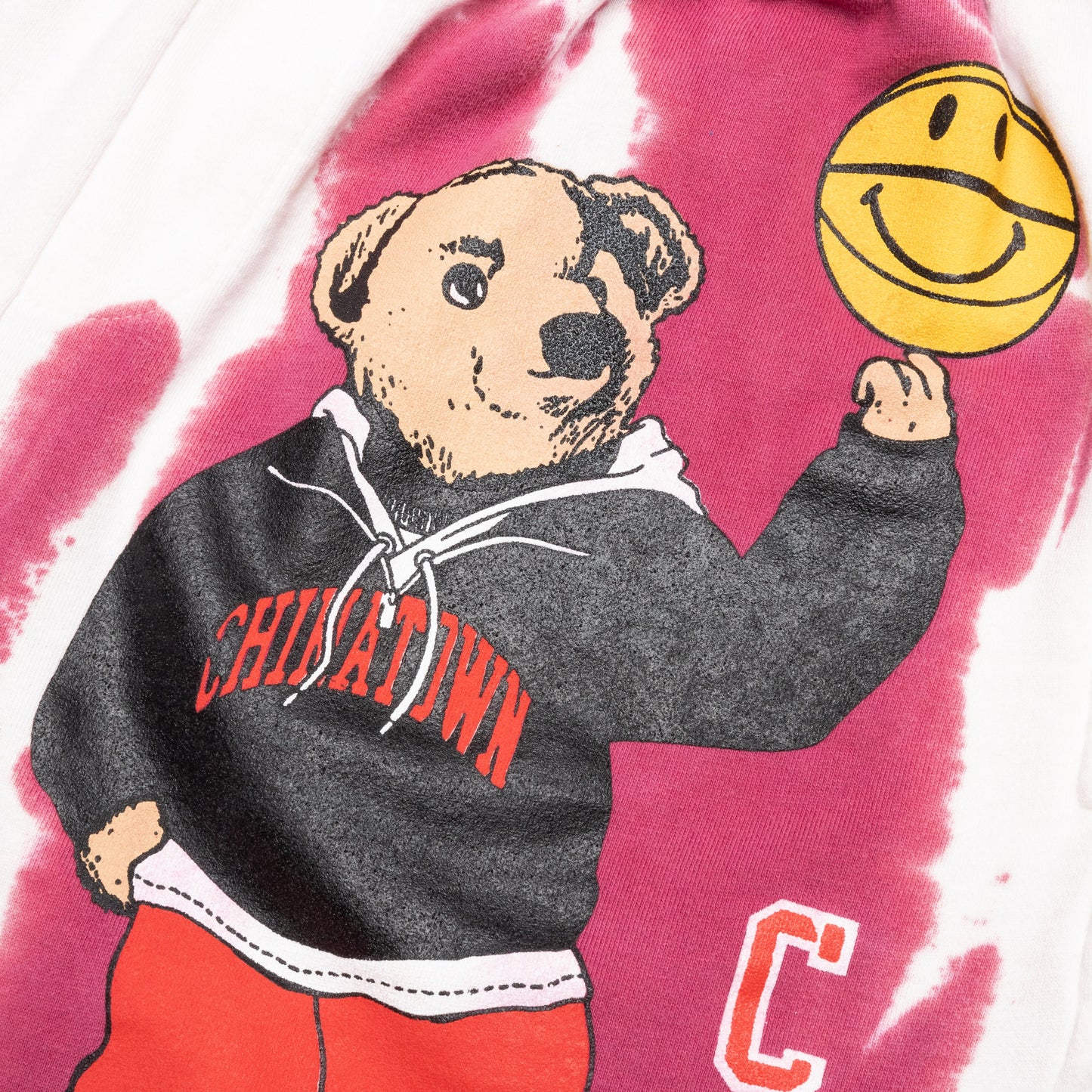 Chinatown Smiley Champions Varsity Bear Sweatshorts - Red