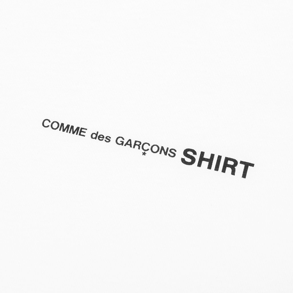 Comme Des Garcons SHIRT Logo L/S Tee - White