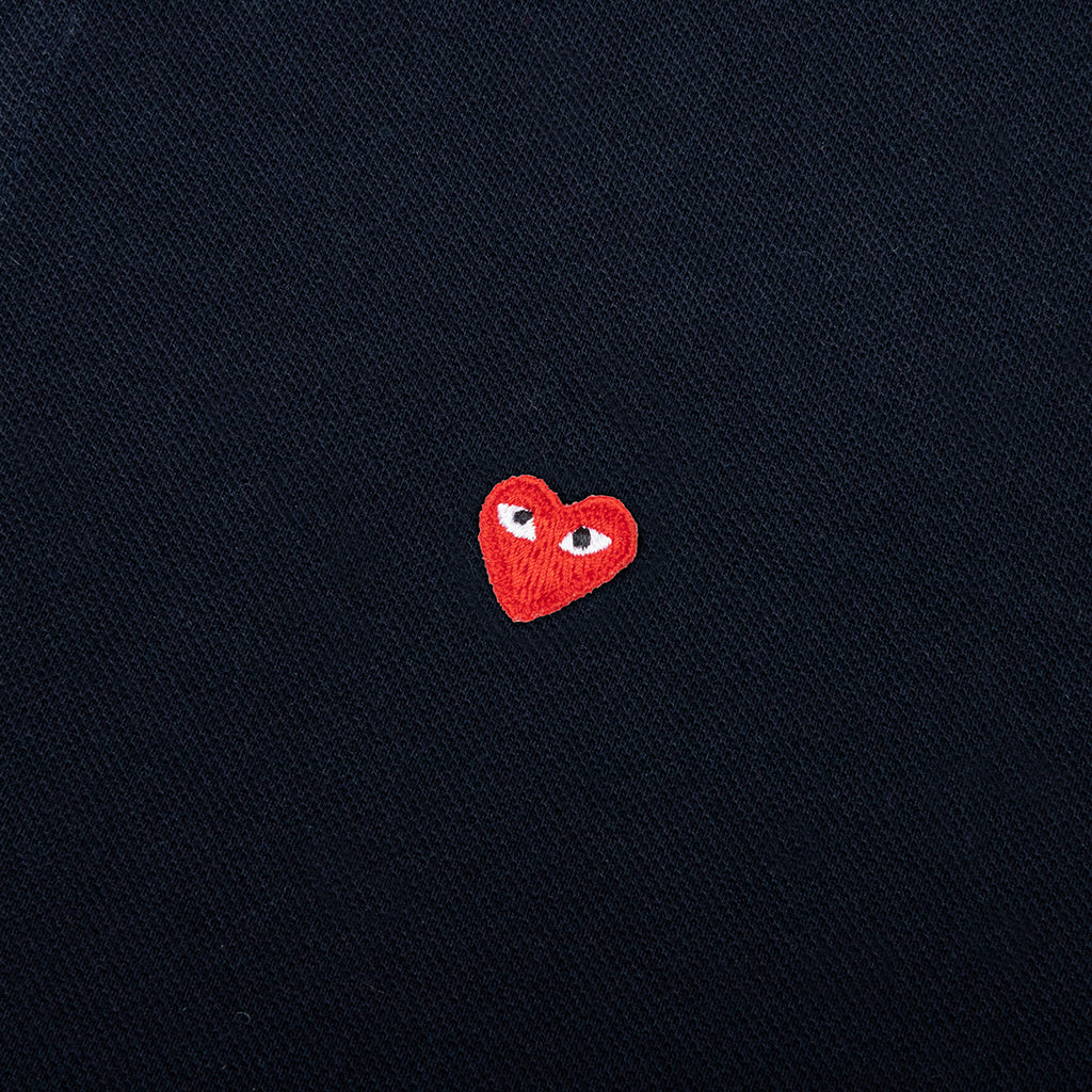 Little Red Heart Polo Shirt - Navy