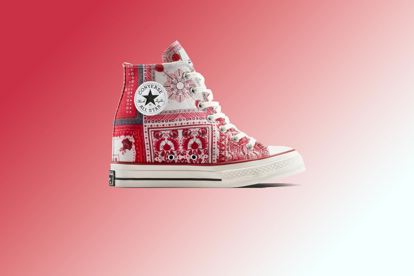 Converse x Isabel Marant Women's Chuck 70 Wedge Hi - Vanilla Ice/Red/Black