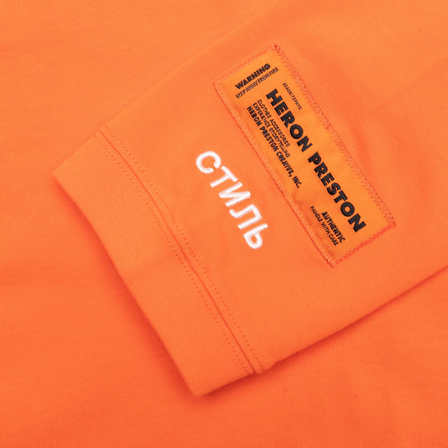 L/S Turtleneck CTNMB - Orange/White