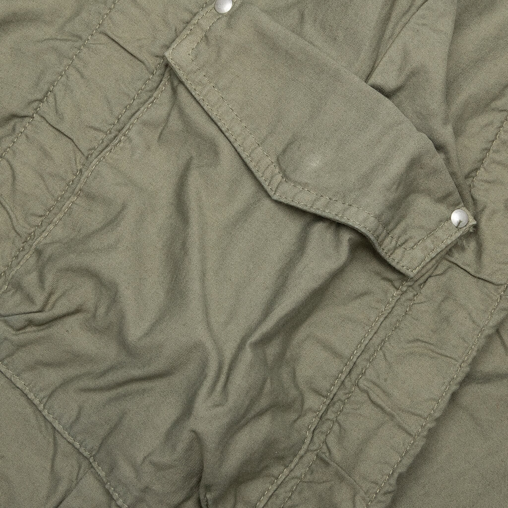 Cotton Poplin Frame Cargo - Olive