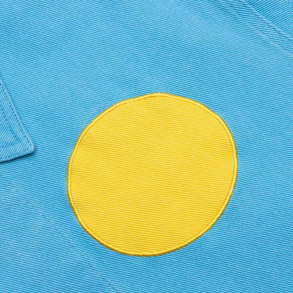Farm Landscape Button Up - Blue