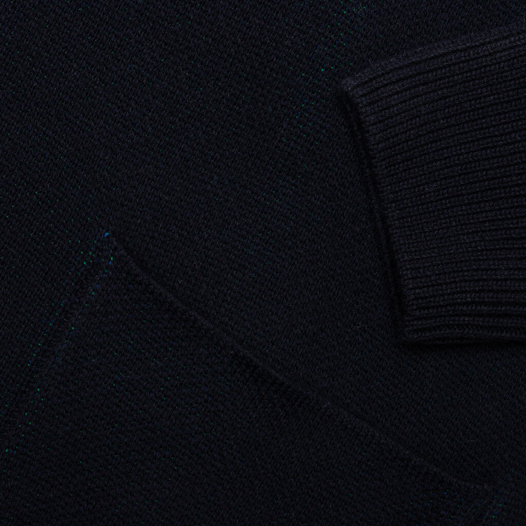 Jacquard Cardigan - Midnight Blue