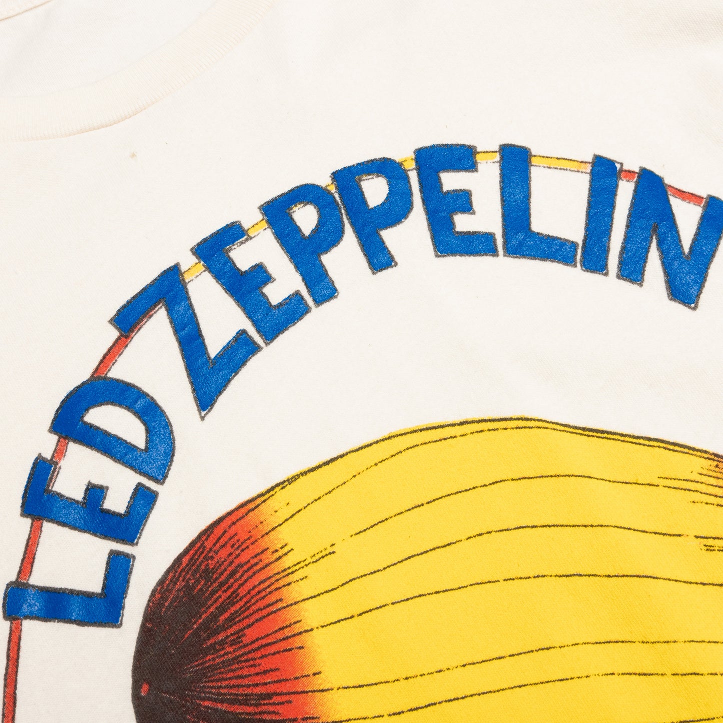 Led Zeppelin North American Tour 1975 Crew Tee - Dirty White