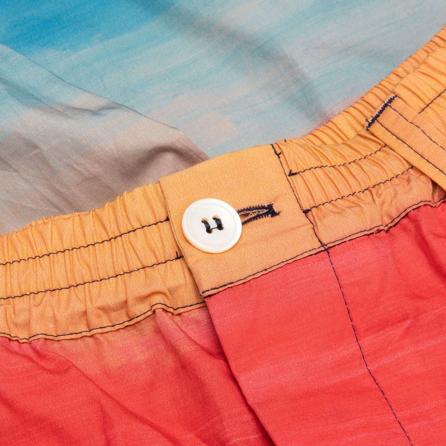 Poplin Stretch Waist Shorts - Multicolor
