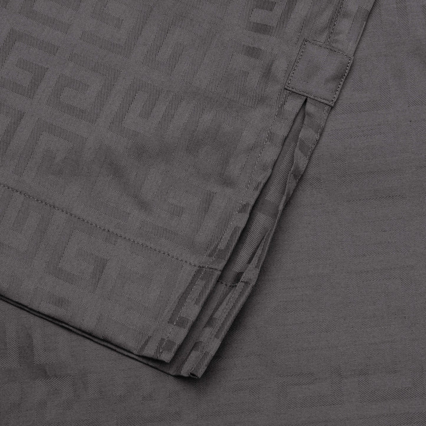 Short Sleeves Boxy Fit Zipped Shirt - Titanium