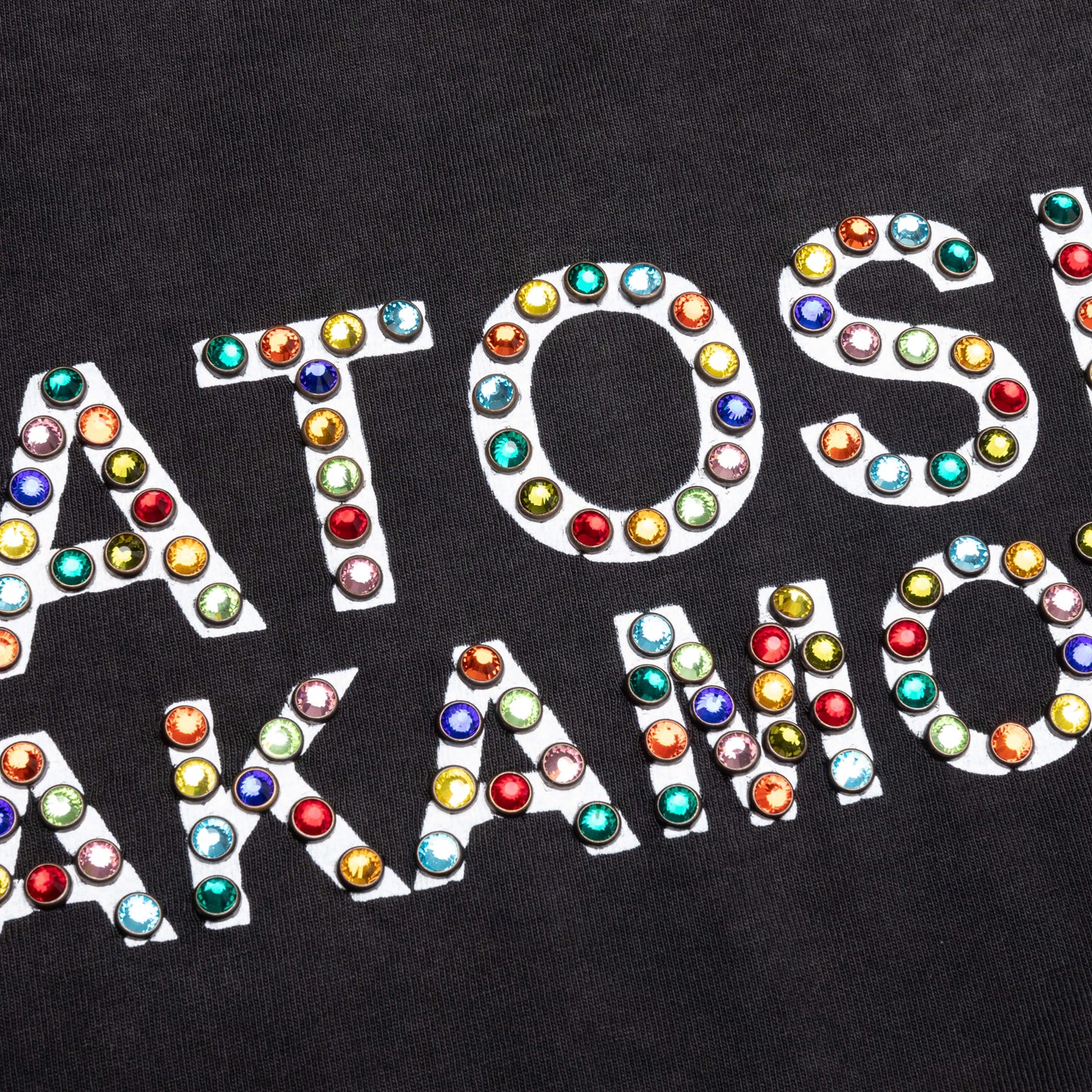 Studded Logo Tee - Washed Black