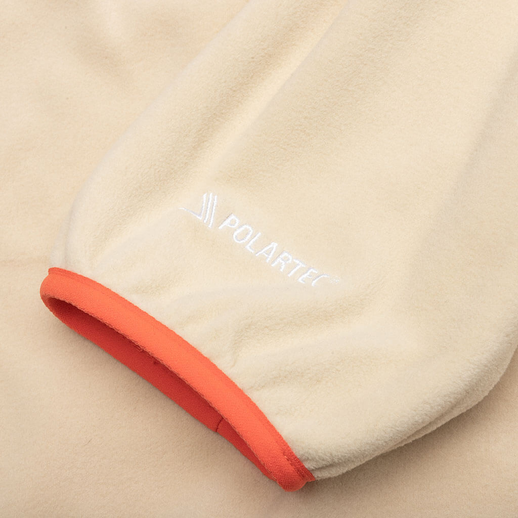 TNF Polartec 100 1/4 Zip - Gravel/Utility Brown/Retro Orange