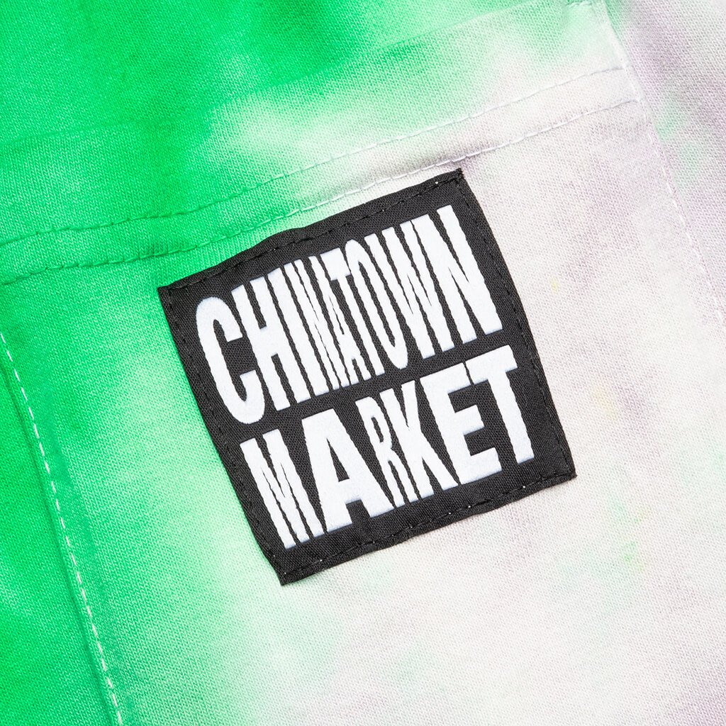 Chinatown Smiley Multi Sweatshorts - Tie Dye Purple