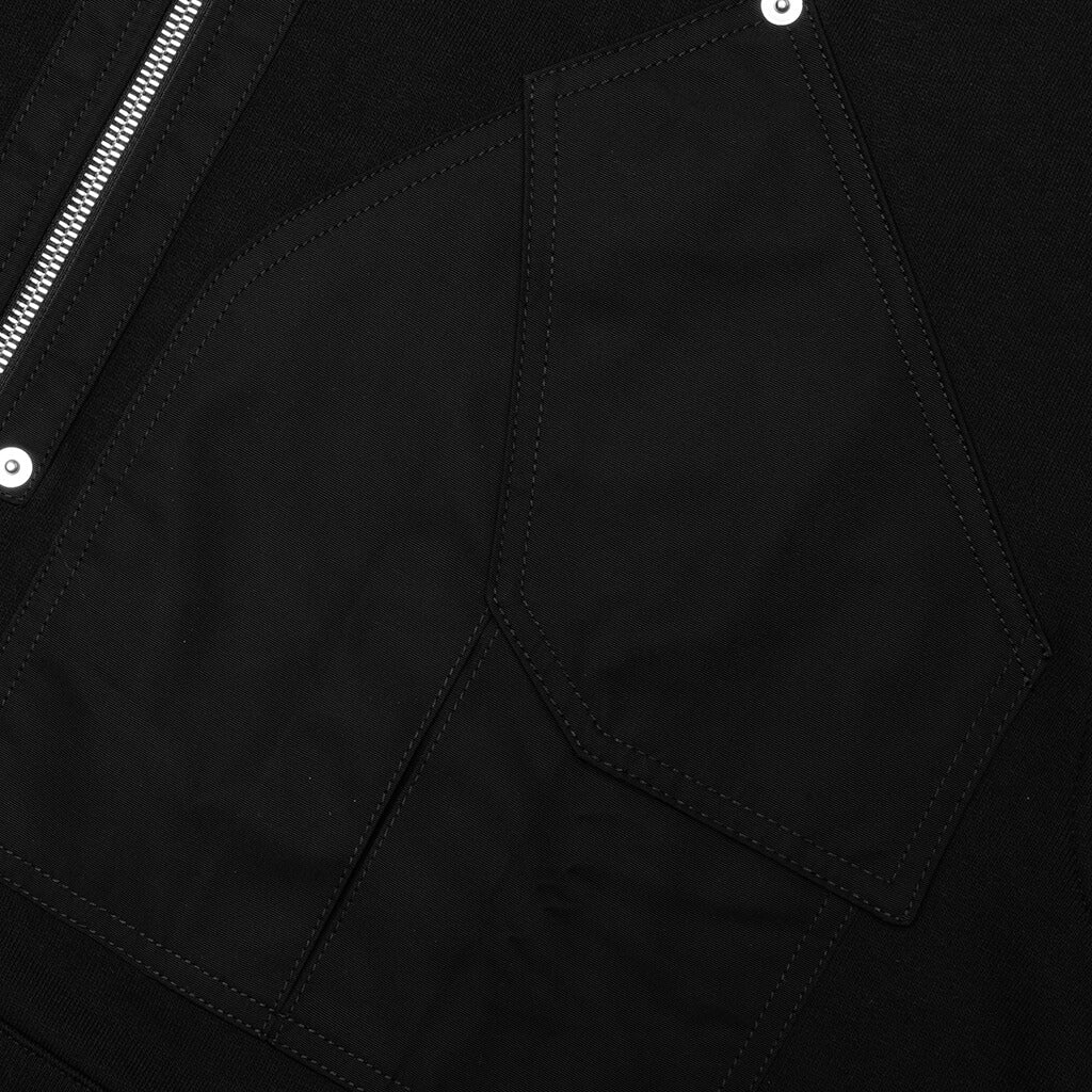 Double Zip Hoodie - Black