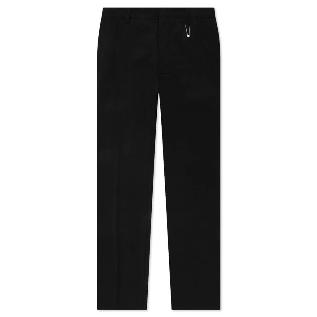Elastic Waist Tailoring Pants - Black