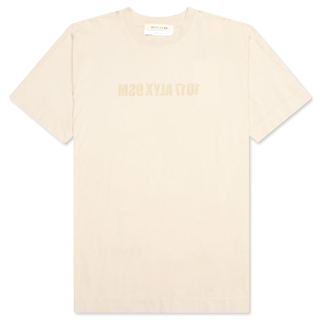Studded Mirrored Logo Tee - Light Tan