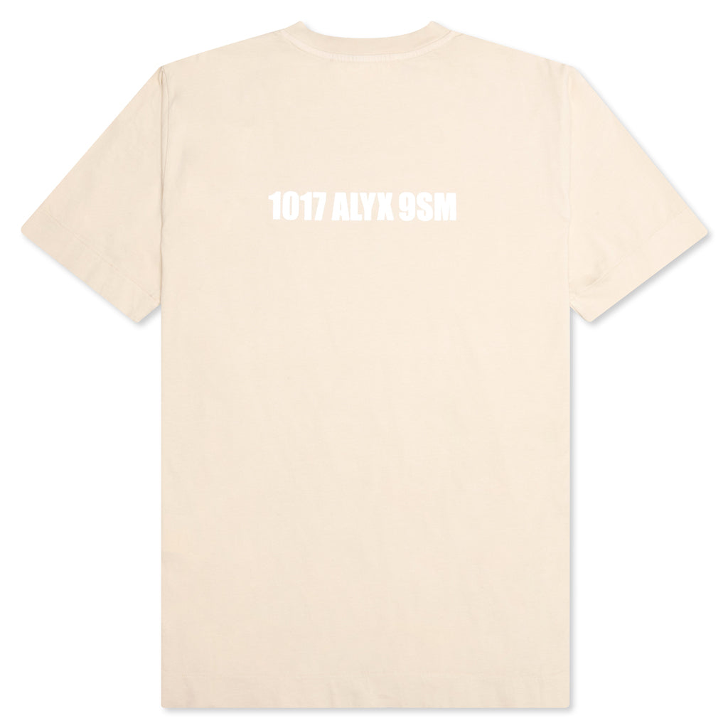 Studded Mirrored Logo Tee - Light Tan
