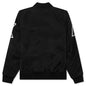 Nylon Logo Varsity Jacket - Black