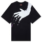 Oversized T-Shirt with Nails Print - Black