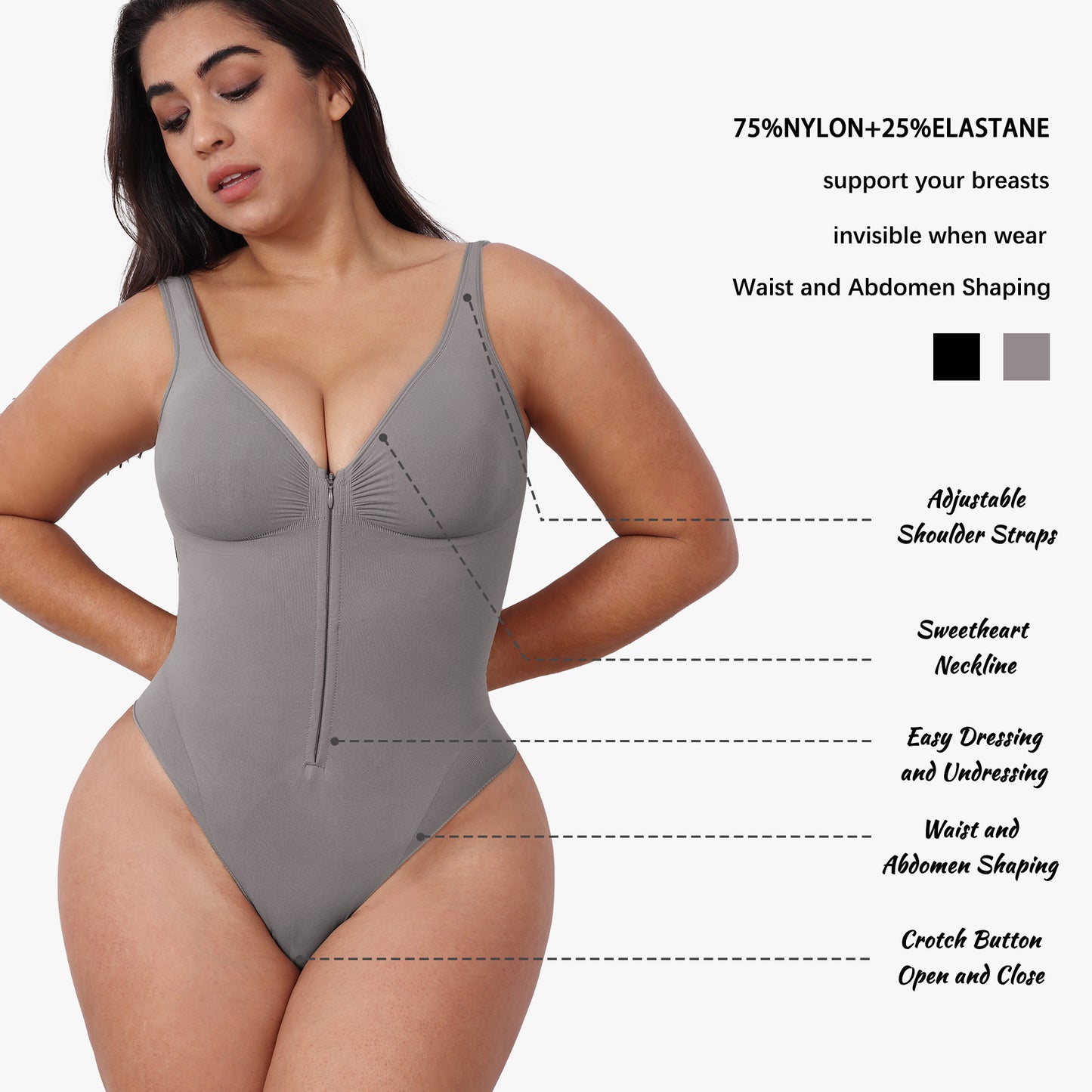 Post Surgical Shapewear Bodysuit Waist Shaper for Women