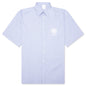 Crest Logo Stripe Shirt - Light Blue