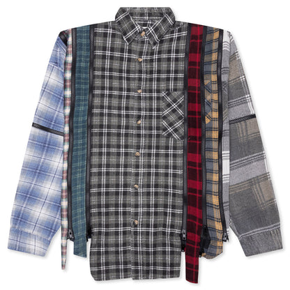 7 Cuts Zipped Wide Shirt - Assorted