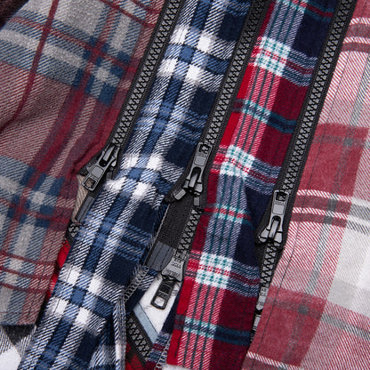 7 Cuts Zipped Wide Shirt - Assorted