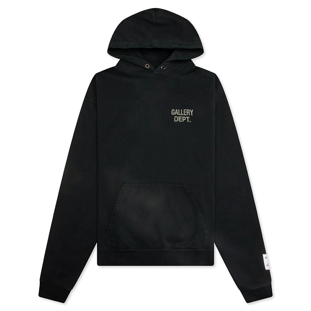 90's GD Logo Hoodie - Vintage Black