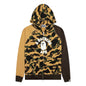 1st Camo Crazy College Full Zip Hoodie - Yellow