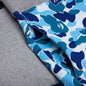 Abc Camo Side Shark Sweat Shorts - Blue