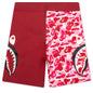 Abc Camo Side Shark Sweat Shorts - Pink