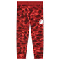 Color Camo Wide Fit Sweat Pants - Red