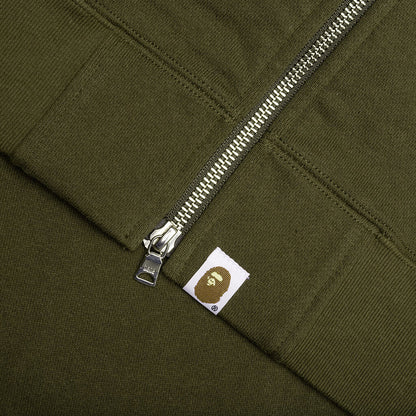 Military Shark Relaxed Fit Full Zip Hoodie - Olive Drab
