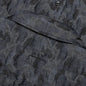 Open Neck Stencil Print Shirt - Charcoal
