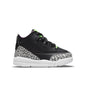Air Jordan 3 Retro SE (TD) 'Electric Green' - Black/Violet Shock