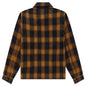 Brushed Flannel Shirt Jacket - Orange Multi