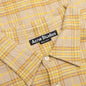 Check Flannel Button-Up Shirt - Brown/Orange