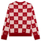 Crew Neck Wool Sweater - Deep Red/Faded