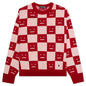 Crew Neck Wool Sweater - Deep Red/Faded