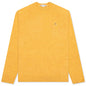 Crew Neck Knitted Sweater - Yellow
