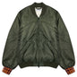 Satin Bomber Jacket - Olive Green