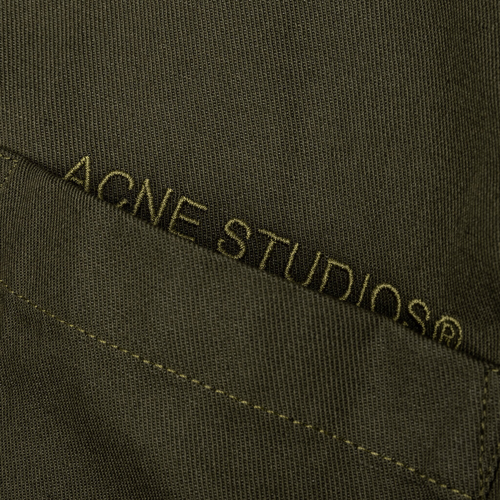 Linen Blend Shirt - Dark Olive