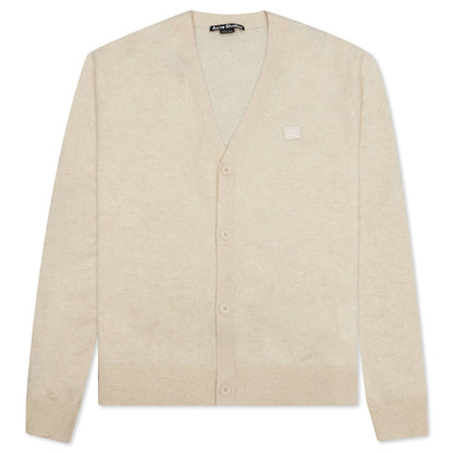 Wool Knit Cardigan - Oatmeal/Melange