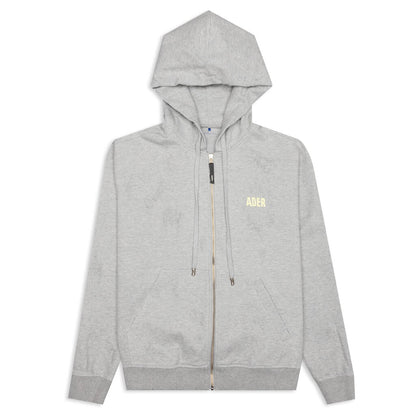 Mask Hoodie Zip-Up - Grey