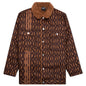 Adidas Originals x Ivy Park Denim Monogram Jacket - Wild Brown/Night Red